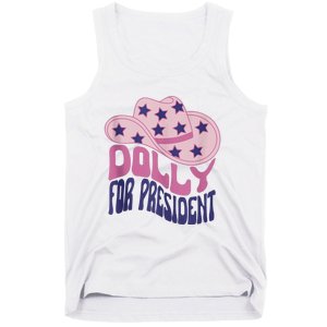 Dolly For President Personalized Dolly First Name Pink Cowboy Hat Tank Top