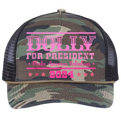 Dolly For President Personalized Dolly First Name Retro Rope Trucker Hat Cap