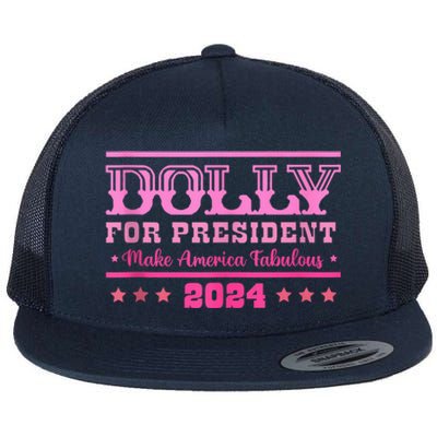 Dolly For President Personalized Dolly First Name Flat Bill Trucker Hat