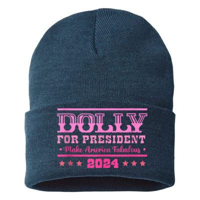 Dolly For President Personalized Dolly First Name Sustainable Knit Beanie