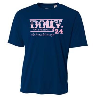 Dolly For President Personalized Dolly First Name Pink Boot 24 Cooling Performance Crew T-Shirt