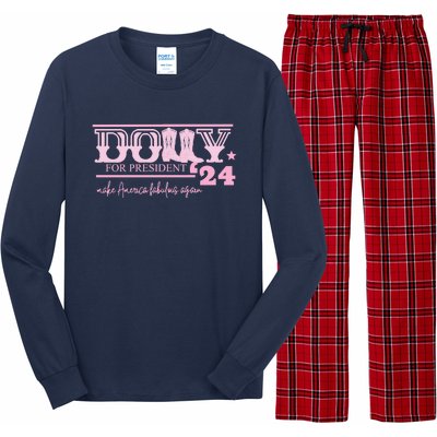 Dolly For President Personalized Dolly First Name Pink Boot 24 Long Sleeve Pajama Set