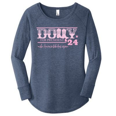 Dolly For President Personalized Dolly First Name Pink Boot 24 Women's Perfect Tri Tunic Long Sleeve Shirt