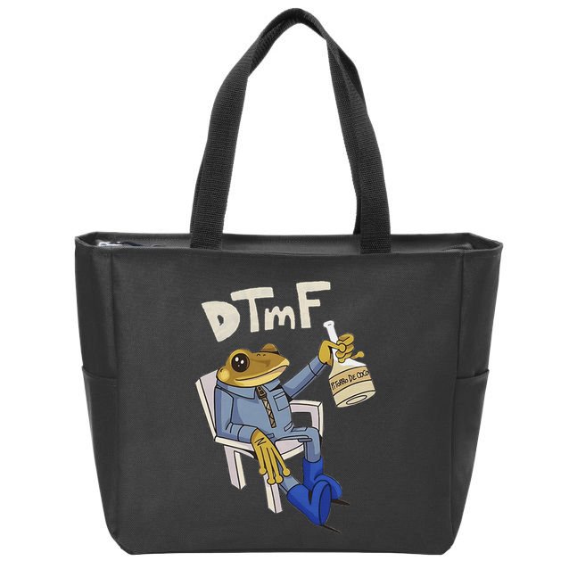 Dtmf Frog Puerto Rico Zip Tote Bag
