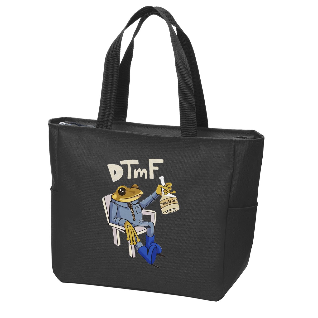 Dtmf Frog Puerto Rico Zip Tote Bag