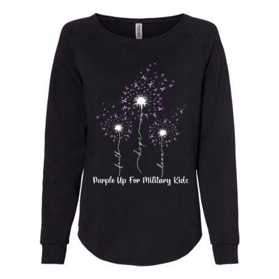 Dandelion Flower Purple Up For Military Womens California Wash Sweatshirt