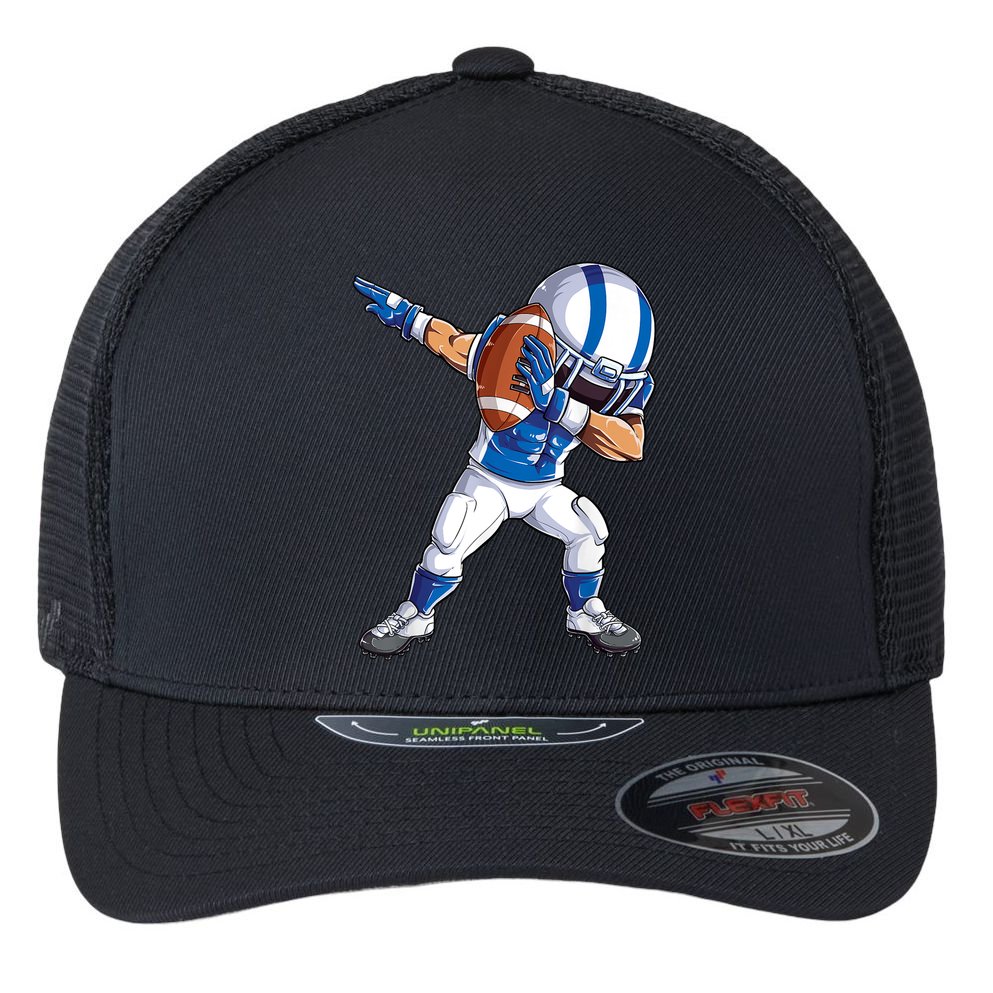 Dabbing Football Player Boys Men Sports Funny Dab Dance TShirt Flexfit Unipanel Trucker Cap