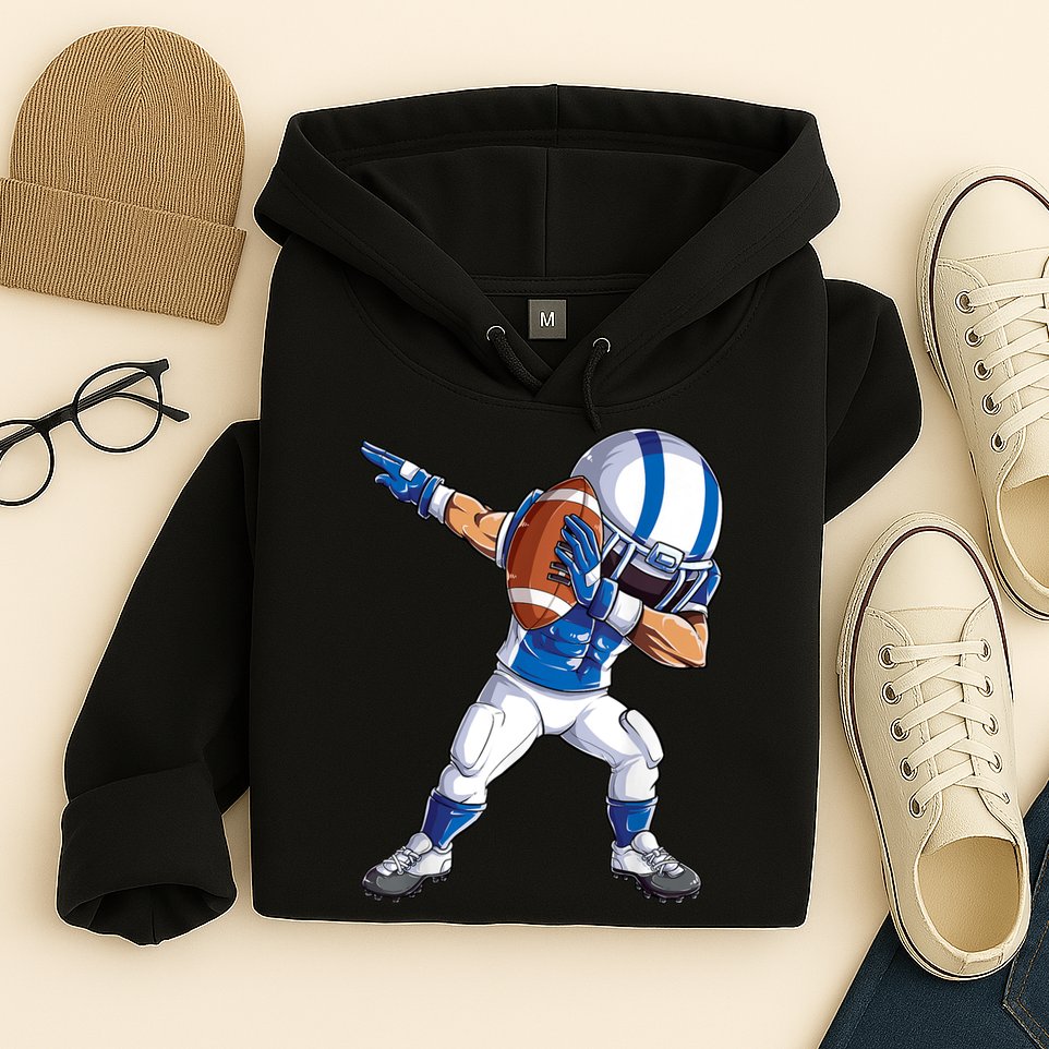 Dabbing Football Player Boys Men Sports Funny Dab Dance TShirt Hoodie
