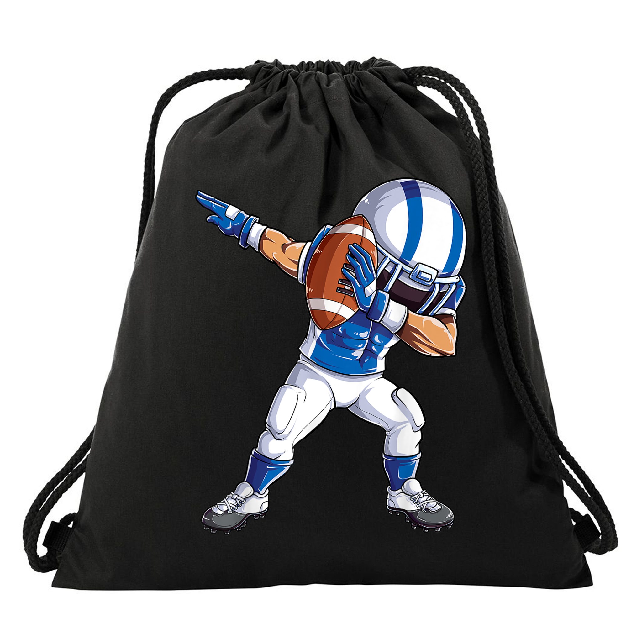 Dabbing Football Player Boys Men Sports Funny Dab Dance TShirt Drawstring Bag