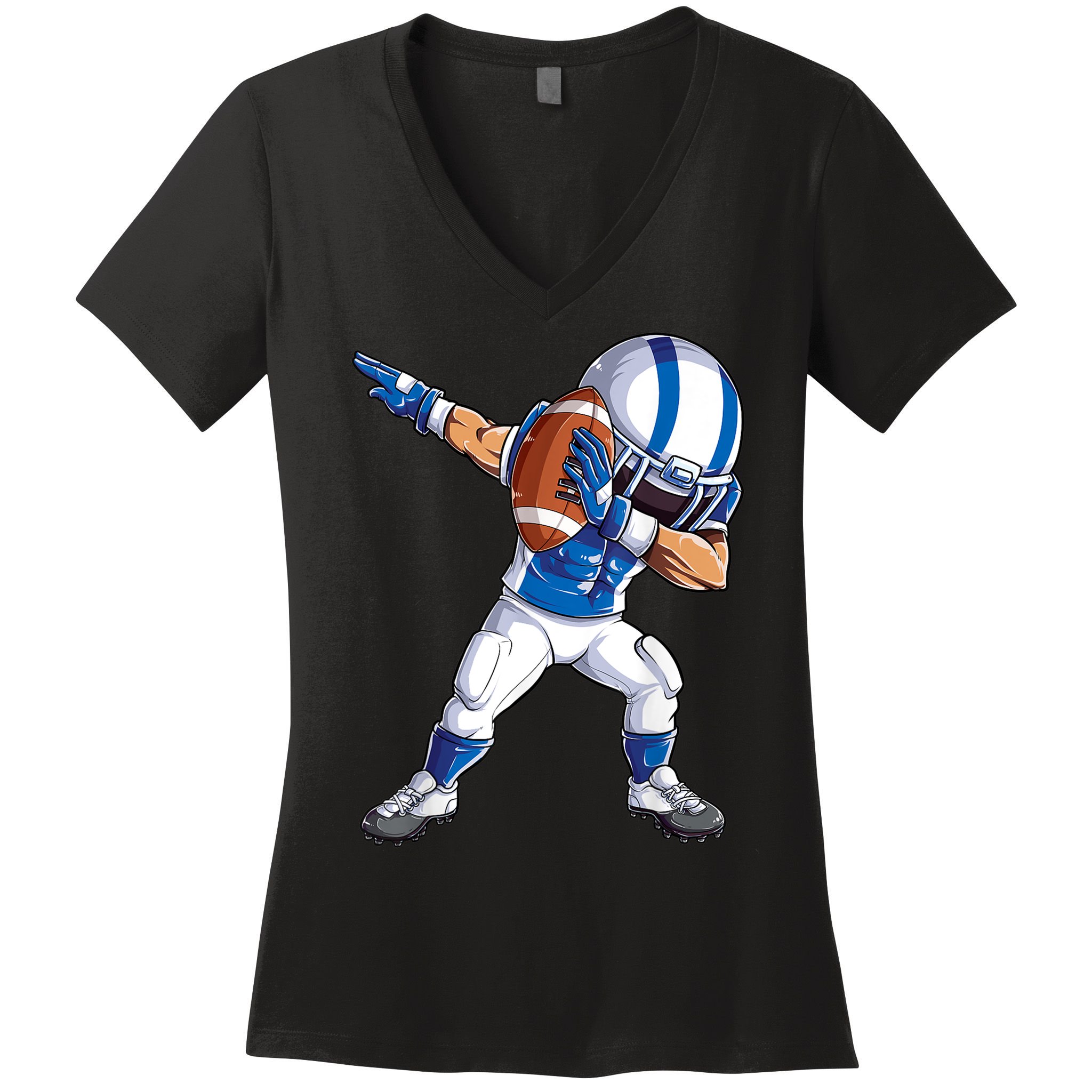 Dabbing Football Player Boys Men Sports Funny Dab Dance TShirt Women's V-Neck T-Shirt