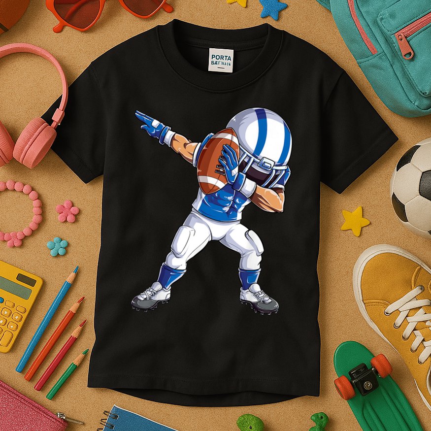 Dabbing Football Player Boys Men Sports Funny Dab Dance TShirt Kids T-Shirt