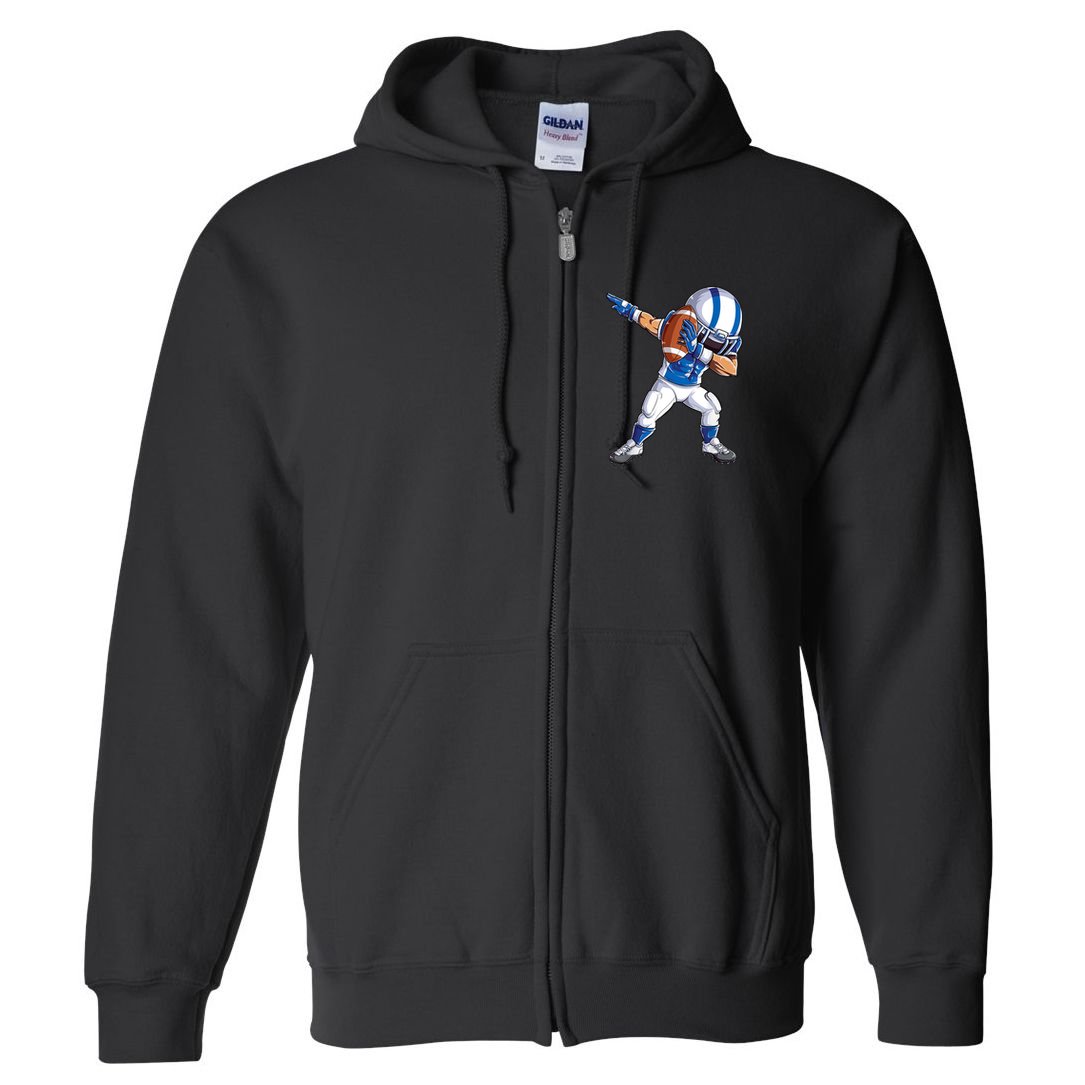 Dabbing Football Player Boys Men Sports Funny Dab Dance TShirt Full Zip Hoodie