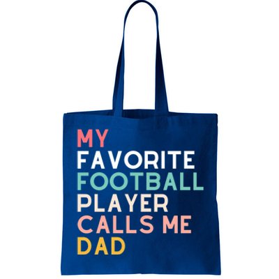 Dads Football Player Fan Funny 2024 Fathers Cool Gift Tote Bag