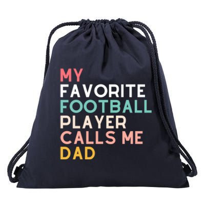 Dads Football Player Fan Funny 2024 Fathers Cool Gift Drawstring Bag