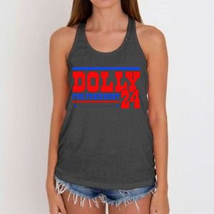 Dolly For President Women's Knotted Racerback Tank