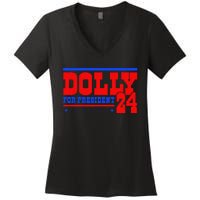 Dolly For President Women's V-Neck T-Shirt