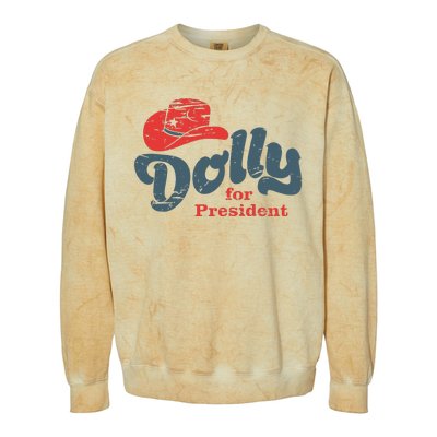 Dolly For President Colorblast Crewneck Sweatshirt