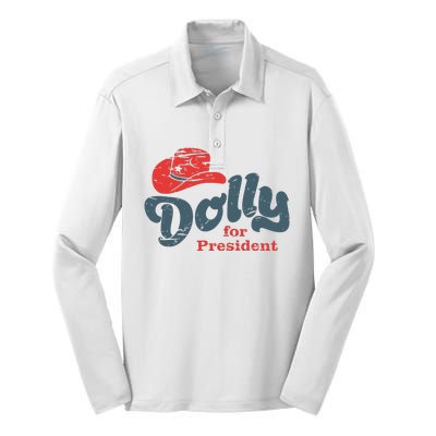 Dolly For President Silk Touch Performance Long Sleeve Polo