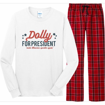 Dolly For President Personalized Dolly First Name Birthday Long Sleeve Pajama Set