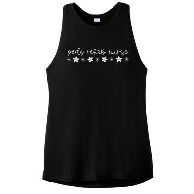 Daisy Flower Peds Rehab Nurse Pediatric Rehabilitation Nurse Ladies PosiCharge Tri-Blend Wicking Tank