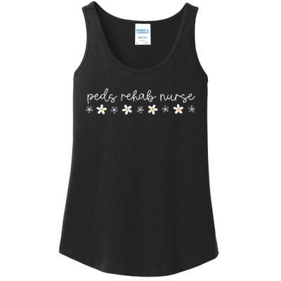 Daisy Flower Peds Rehab Nurse Pediatric Rehabilitation Nurse Ladies Essential Tank