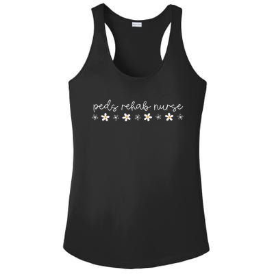 Daisy Flower Peds Rehab Nurse Pediatric Rehabilitation Nurse Ladies PosiCharge Competitor Racerback Tank