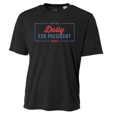 Dolly For President 2024 Retro Cooling Performance Crew T-Shirt