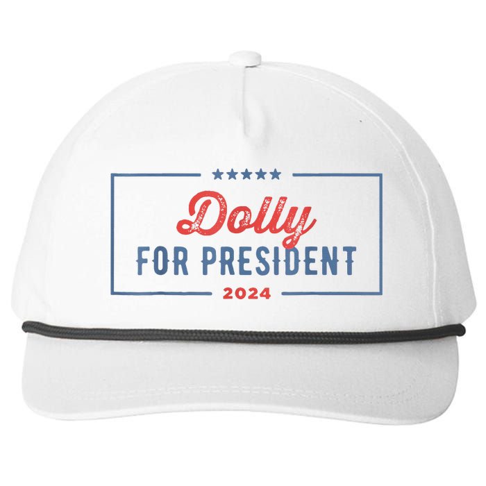 Dolly For President 2024 Retro Snapback Five-Panel Rope Hat