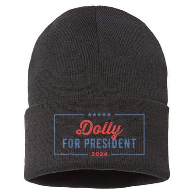 Dolly For President 2024 Retro Sustainable Knit Beanie