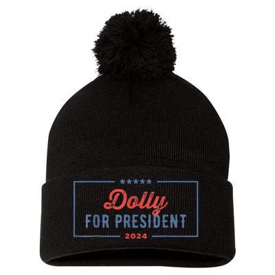 Dolly For President 2024 Retro Pom Pom 12in Knit Beanie