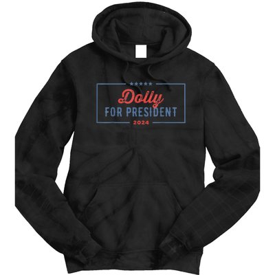 Dolly For President 2024 Retro Tie Dye Hoodie