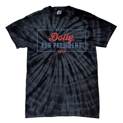 Dolly For President 2024 Retro Tie-Dye T-Shirt