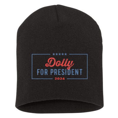 Dolly For President 2024 Retro Short Acrylic Beanie