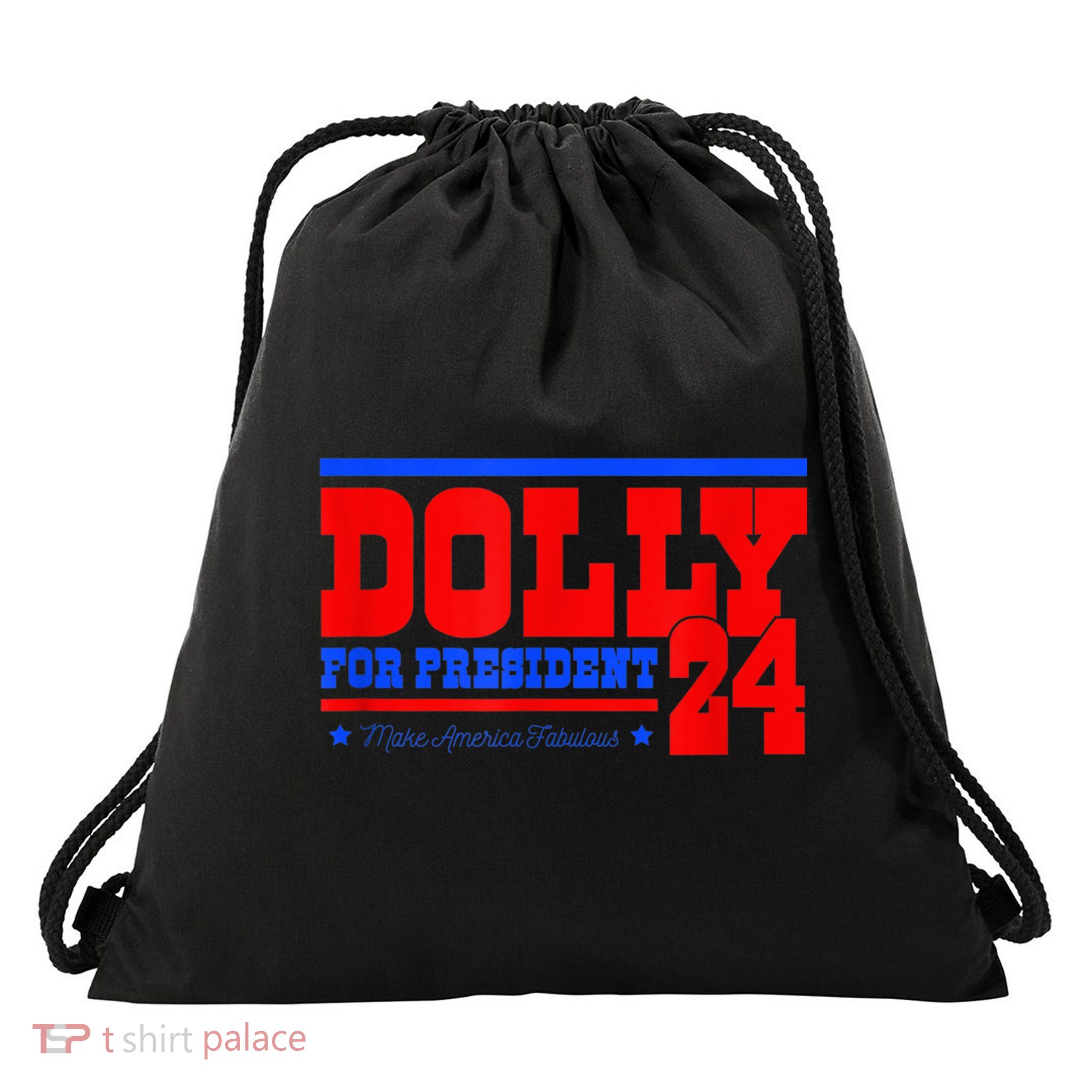 Dolly For President Drawstring Bag