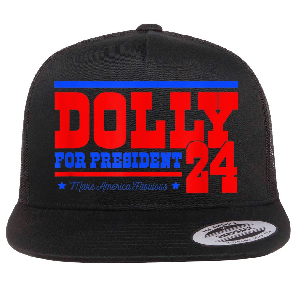 Dolly For President Flat Bill Trucker Hat