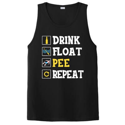 Drink Float Pee Repeat Funny Float Trip Tubing Canoeing PosiCharge Competitor Tank