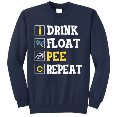 Drink Float Pee Repeat Funny Float Trip Tubing Canoeing Sweatshirt