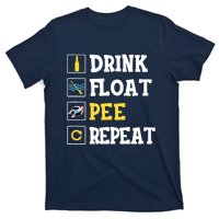 Drink Float Pee Repeat Funny Float Trip Tubing Canoeing T-Shirt