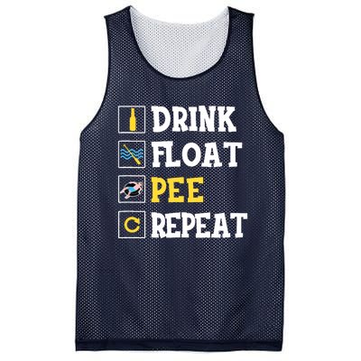 Drink Float Pee Repeat Funny Float Trip Tubing Canoeing Mesh Reversible Basketball Jersey Tank