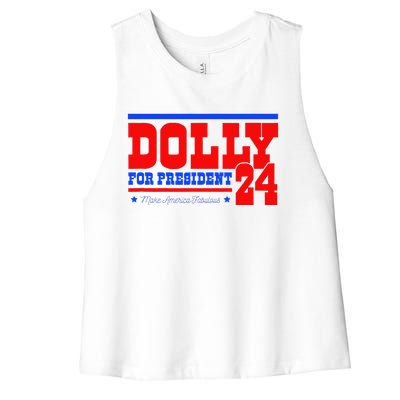 D.O.L.L.Y For President Women's Racerback Cropped Tank