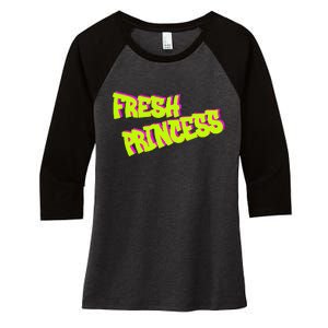 Designed Fresh Princess Trendy & Classic Women's Tri-Blend 3/4-Sleeve Raglan Shirt