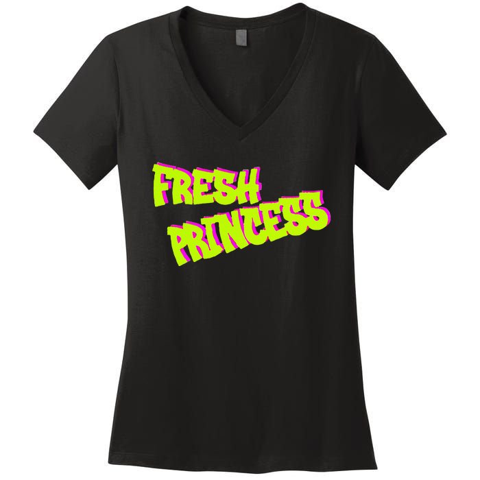 Designed Fresh Princess Trendy & Classic Women's V-Neck T-Shirt