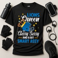 Detroit Football Queen Classy Sassy And A Bit Smart Assy Cooling Performance Crew T-Shirt