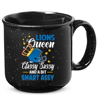 Detroit Football Queen Classy Sassy And A Bit Smart Assy 15oz Campfire Ceramic Mug