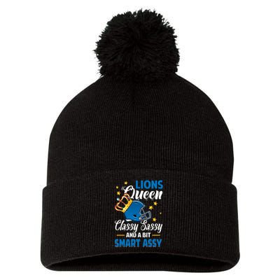 Detroit Football Queen Classy Sassy And A Bit Smart Assy Pom Pom 12in Knit Beanie