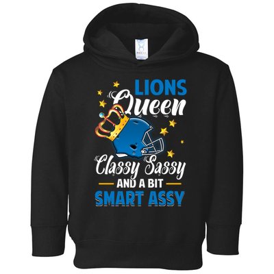 Detroit Football Queen Classy Sassy And A Bit Smart Assy Toddler Hoodie