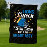 Detroit Football Queen Classy Sassy And A Bit Smart Assy Golf Towel