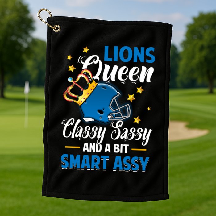 Detroit Football Queen Classy Sassy And A Bit Smart Assy Golf Towel