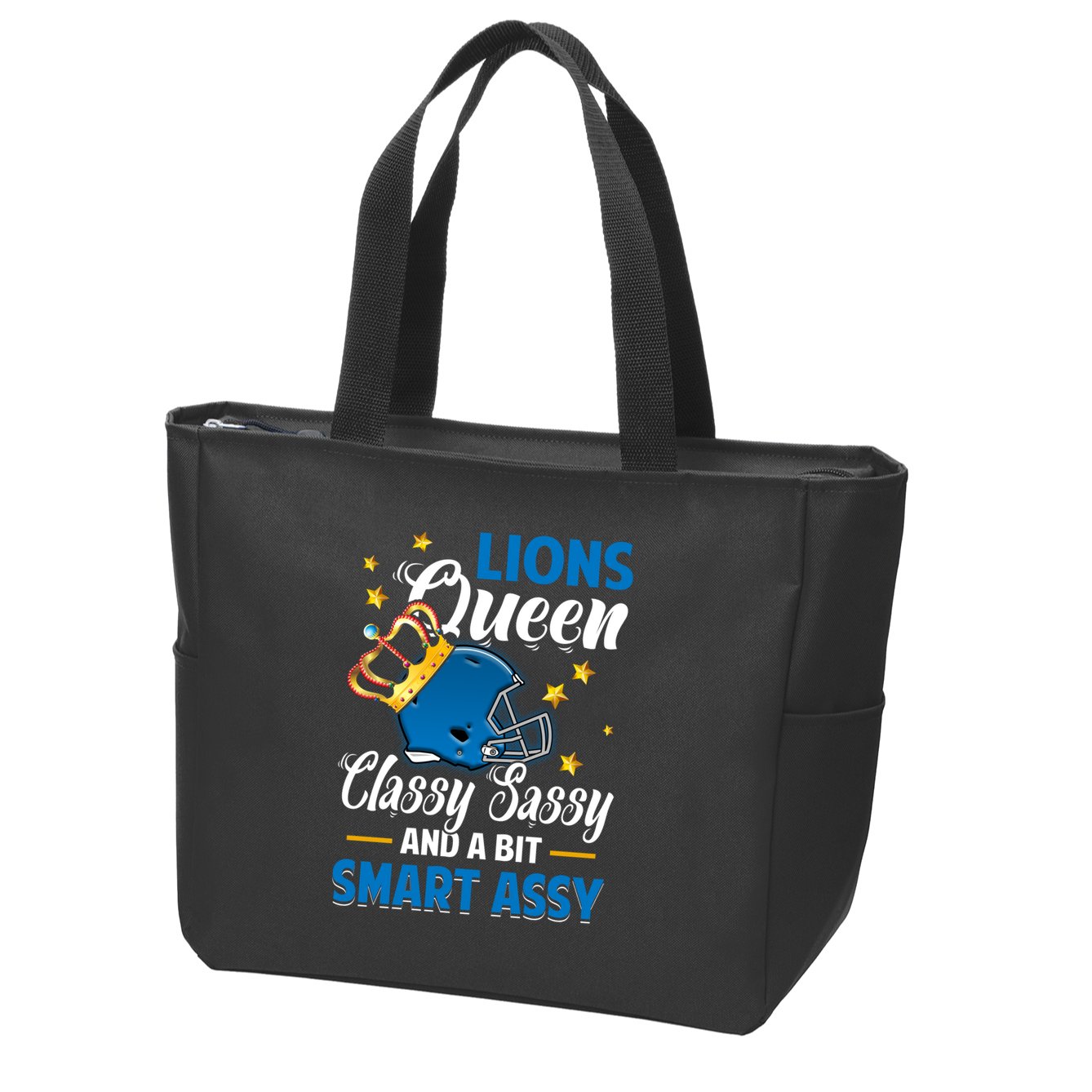 Detroit Football Queen Classy Sassy And A Bit Smart Assy Zip Tote Bag