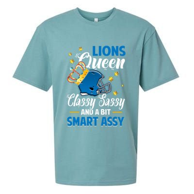 Detroit Football Queen Classy Sassy And A Bit Smart Assy Sueded Cloud Jersey T-Shirt